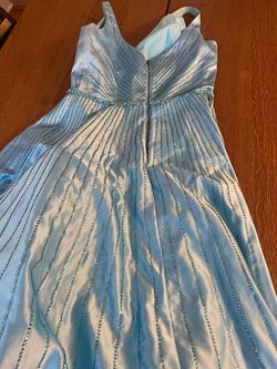 Sherri Hill Blue Size 12 50 Off Medium Height Free Shipping Ball gown on Queenly