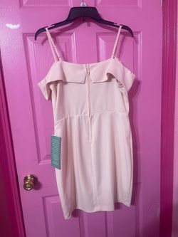Macy's Pink Size 16 Wedding Guest Plus Size Cocktail Dress on Queenly
