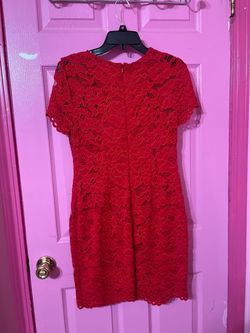 Ralph Lauren Red Size 8 Cap Sleeve Prom Cocktail Dress on Queenly