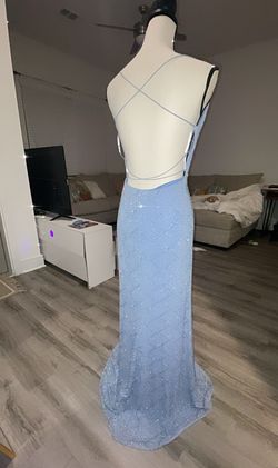 Windsor Blue Size 12 Floor Length Mermaid Dress on Queenly