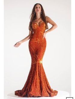 Style PS21208 Portia and Scarlett Orange Size 12 Strapless 50 Off Prom Ps21208 Mermaid Dress on Queenly