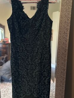 Eliza J Green Size 12 Floor Length Plus Size Straight Dress on Queenly