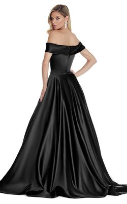 Style 1139 Ashley Lauren Black Tie Size 8 A-line Dress on Queenly