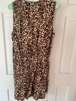 Banana Republic Brown Size 12 Plus Size Plunge Jumpsuit Dress on Queenly