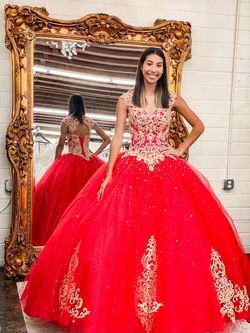 Style 89288 MoriLee Red Size 4 Floor Length Pageant Mori Lee Ball gown on Queenly
