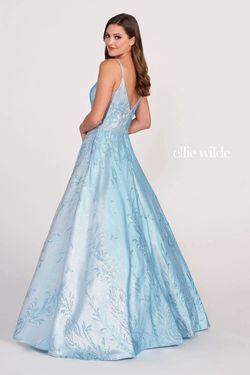 Style EW34106 Ellie Wilde Blue Size 24 Floor Length Ball gown on Queenly