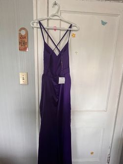 Purple Size 00 Side slit Dress on Queenly
