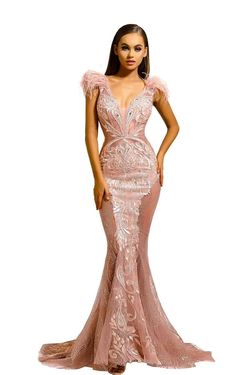 Style PS1986 Portia and Scarlett Pink Size 10 Prom Straight Dress on Queenly