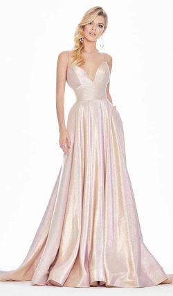 Style 1513 Ashley Lauren Pink Size 6 Floor Length Shiny A-line Dress on Queenly