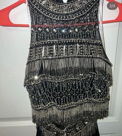 Johnathan Kayne Black Size 0 Mini High Neck Cocktail Dress on Queenly
