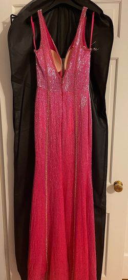 Style Custom  Johnathan Kayne Pink Size 2 Prom Pageant Custom Floor Length Side slit Dress on Queenly