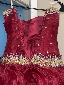 Tiffany Designs Red Size 8 Pageant Floor Length Ball gown on Queenly