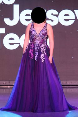 Jovani Purple Size 6 Pageant Floor Length Ball gown on Queenly