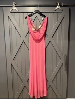 Jovani Pink Size 2 Plunge Fitted Floor Length Mermaid Dress on Queenly