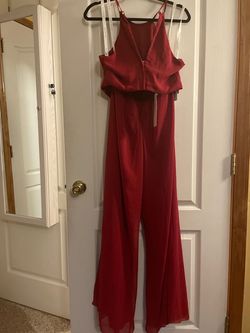 Style Kenzie jumpsuit  Azazie Red Size 6 70 Off Jumpsuit Dress on Queenly
