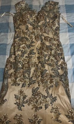 Gold Size 8 Mermaid Dress on Queenly