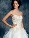 Style 899 Alfred Angelo Sapphire Gold Size 10 Free Shipping Ivory Ruffles Train Ball gown on Queenly