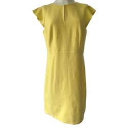 Ann Taylor Yellow Size 6 Keyhole Polyester Cocktail Dress on Queenly