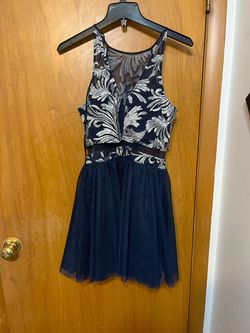 Teeze Me Blue Size 4 Prom Homecoming Cocktail Dress on Queenly