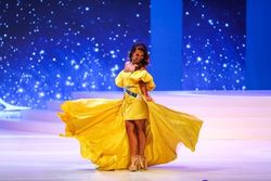 Sherri Hill Yellow Size 6 Pageant Custom Fun Fashion Train Dress on Queenly