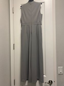 Calvin Klein Gray Size 4 Wedding Guest Blazer Jumpsuit Dress on Queenly