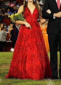 Sherri Hill Red Size 0 Prom Pageant Ball gown on Queenly