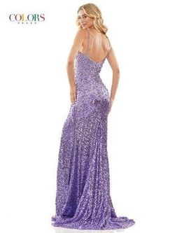 Style 2920 Colors Purple Size 6 Black Tie Pageant Side slit Dress on Queenly
