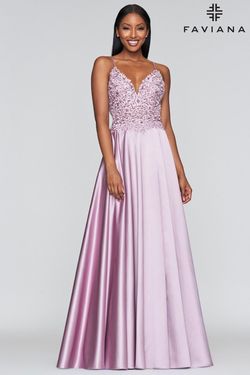 Style S10253 Faviana Pink Size 2 Tall Height Floor Length A-line Dress on Queenly