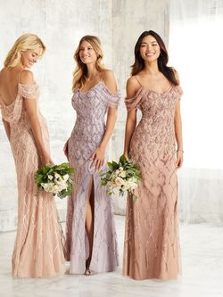 Style 40263 House Of Wu Pink Size 16 Rose Gold Plus Size Tall Height Side slit Dress on Queenly