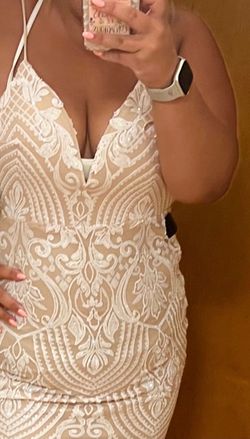 Nude Size 12 Mermaid Dress on Queenly