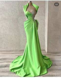 Style -1 Menakon creation Green Size 4 -1 Floor Length A-line Dress on Queenly