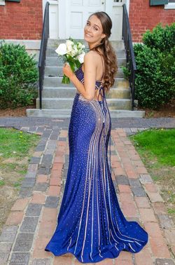 Style 87271 Amarra Multicolor Size 4 Pageant Floor Length Plunge Mermaid Dress on Queenly