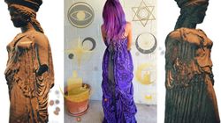 Style Gothic, Spiritual, Wiccan, Pagan, Witch, Mystical, Magical  Purple Size 8 Train Dress on Queenly