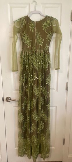 Handmade Green Size 0 Swoop Military A-line Dress on Queenly