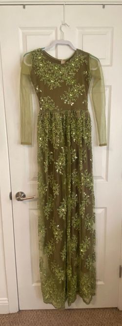 Handmade Green Size 0 Swoop Military A-line Dress on Queenly