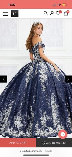 Blue Size 4 Ball gown on Queenly