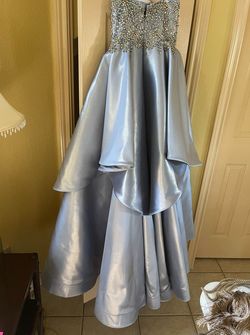 Mac Duggal Multicolor Size 6 Strapless Ruffles Jewelled Ball gown on Queenly