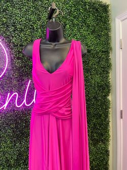 Faeriesty Hot Pink Size 0 Prom Wedding Guest Side slit Dress on Queenly