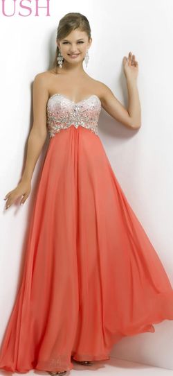 Blush Prom Orange Size 4 Pageant Military A-line Dress on Queenly