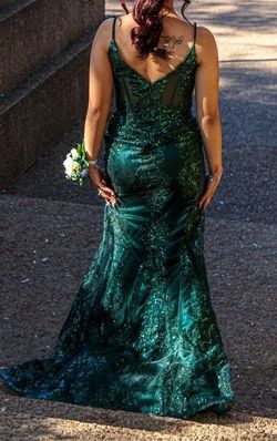 Style J810 Cinderella Divine Green Size 6 Prom Quinceanera Mermaid Dress on Queenly