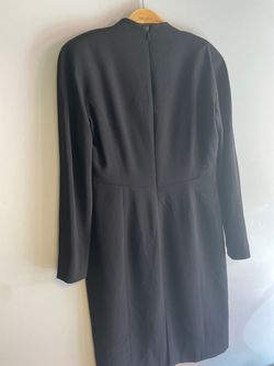 Jones New York Black Size 8 Homecoming Long Sleeve Straight Dress on Queenly