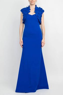 Style 1-2354385872-2168 ALBERTO MAKALI Blue Size 8 Free Shipping Strapless Military Straight Dress on Queenly
