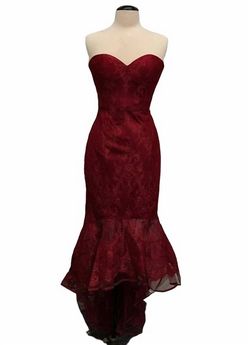 Style 1-776636166-2168 Bariano Red Size 8 Homecoming Mermaid Dress on Queenly