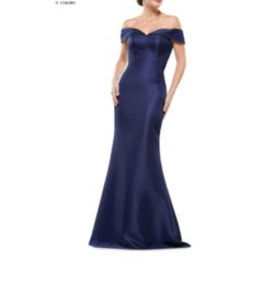 Style 1-1721821021-98 COLORS DRESS Blue Size 10 Prom Military Mermaid Dress on Queenly