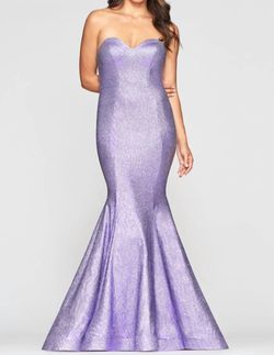 Style 1-447217705-238 FAVIANA Purple Size 12 Lavender Tall Height Floor Length Prom Mermaid Dress on Queenly
