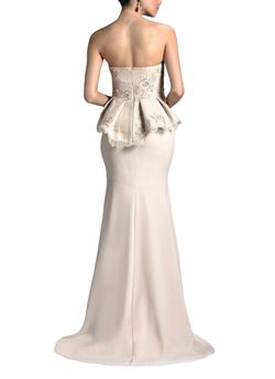 Style 1-3107727414-2168 Janique Nude Size 8 Floor Length Free Shipping Pageant Mermaid Dress on Queenly