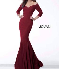 Style 1-1195697017-2168 JOVANI Royal Purple Size 8 Pageant Free Shipping Burgundy Mermaid Dress on Queenly