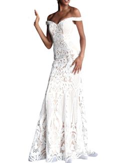 Style 1-2926103979-98 JOVANI White Size 10 Tall Height Pageant Straight Dress on Queenly