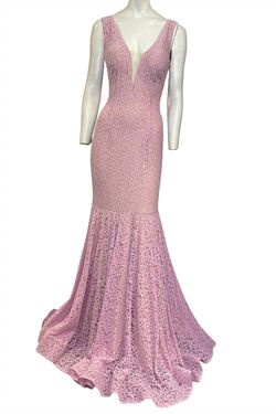 Style 1-361230765-1498 JOVANI Light Purple Size 4 Tall Height Prom Mermaid Dress on Queenly