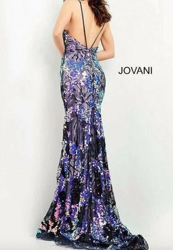 Style 1-371672166-649 JOVANI Purple Size 2 Free Shipping Tall Height Spaghetti Strap Mermaid 1-371672166-649 Straight Dress on Queenly